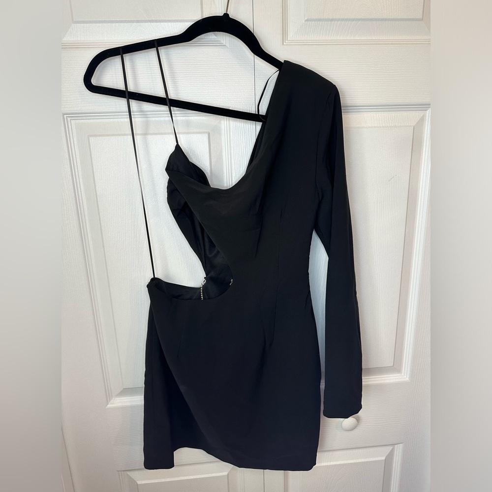 ASTR LAVINIA CUTOUT ONE SHOULDER MINI DRESS SZ.M - Picture 8 of 9